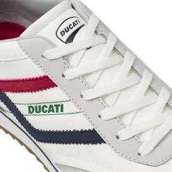 Sneakers bianche da Uomo con dettagli in contrasto Ducati