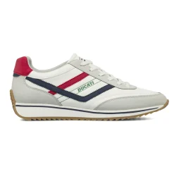 Sneakers bianche da Uomo con dettagli in contrasto Ducati