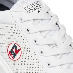 Sneakers bianche da Uomo con dettagli traforati con logo Nautica