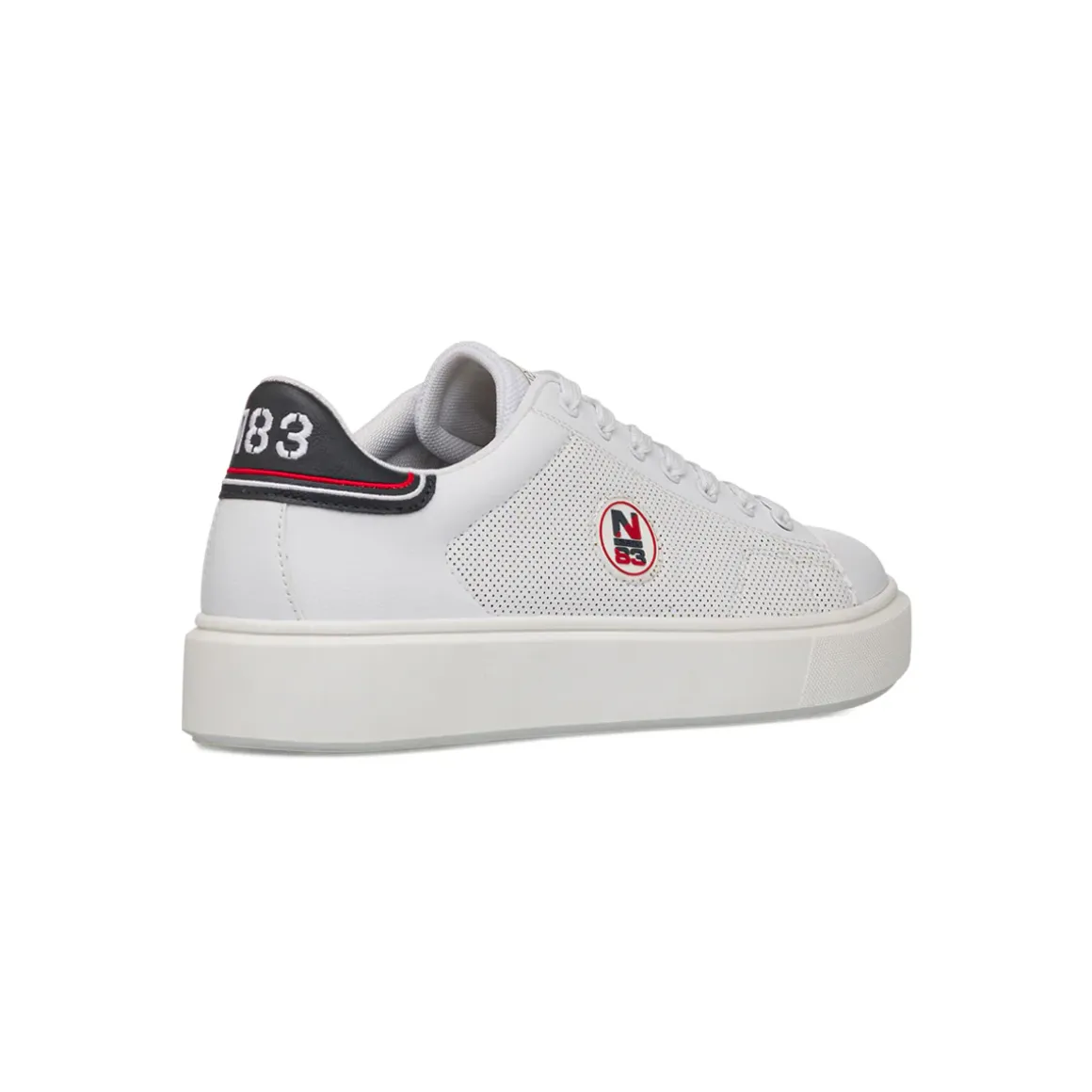 Sneakers bianche da Uomo con dettagli traforati con logo Nautica