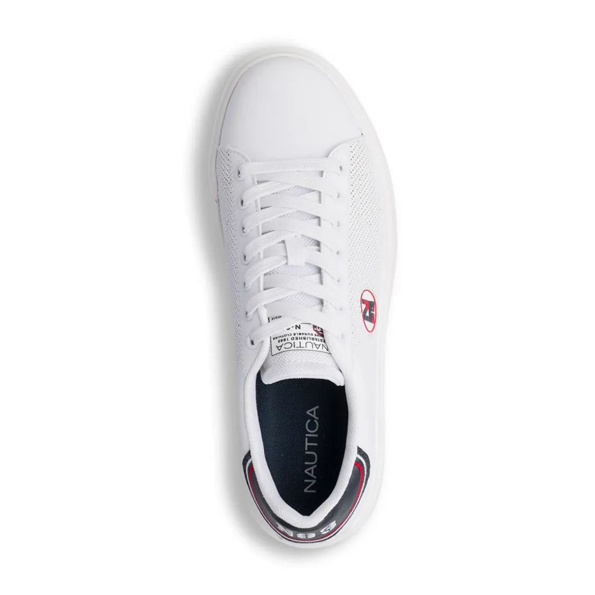 Sneakers bianche da Uomo con dettagli traforati con logo Nautica
