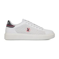 Sneakers bianche da Uomo con dettagli traforati con logo Nautica