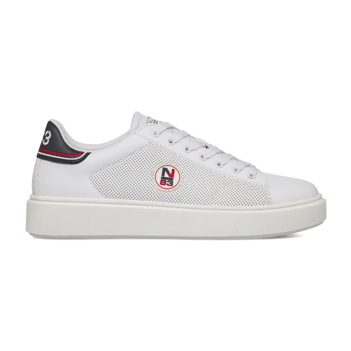 Sneakers bianche da Uomo con dettagli traforati con logo Nautica