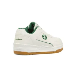 Sneakers bianche da Uomo con dettagli verdi e suola in gomma Champion