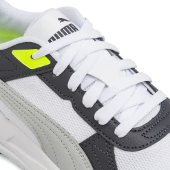 Sneakers bianche da Uomo con dettagli grigi e giallo Puma Trinity 2