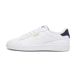 Sneakers bianche da uomo con dettagli oro e blu Puma Smash 3.0 L