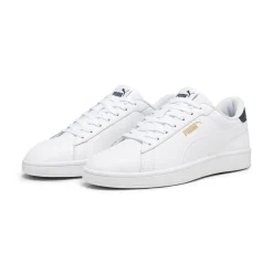 Sneakers bianche da uomo con dettagli oro e blu Puma Smash 3.0 L