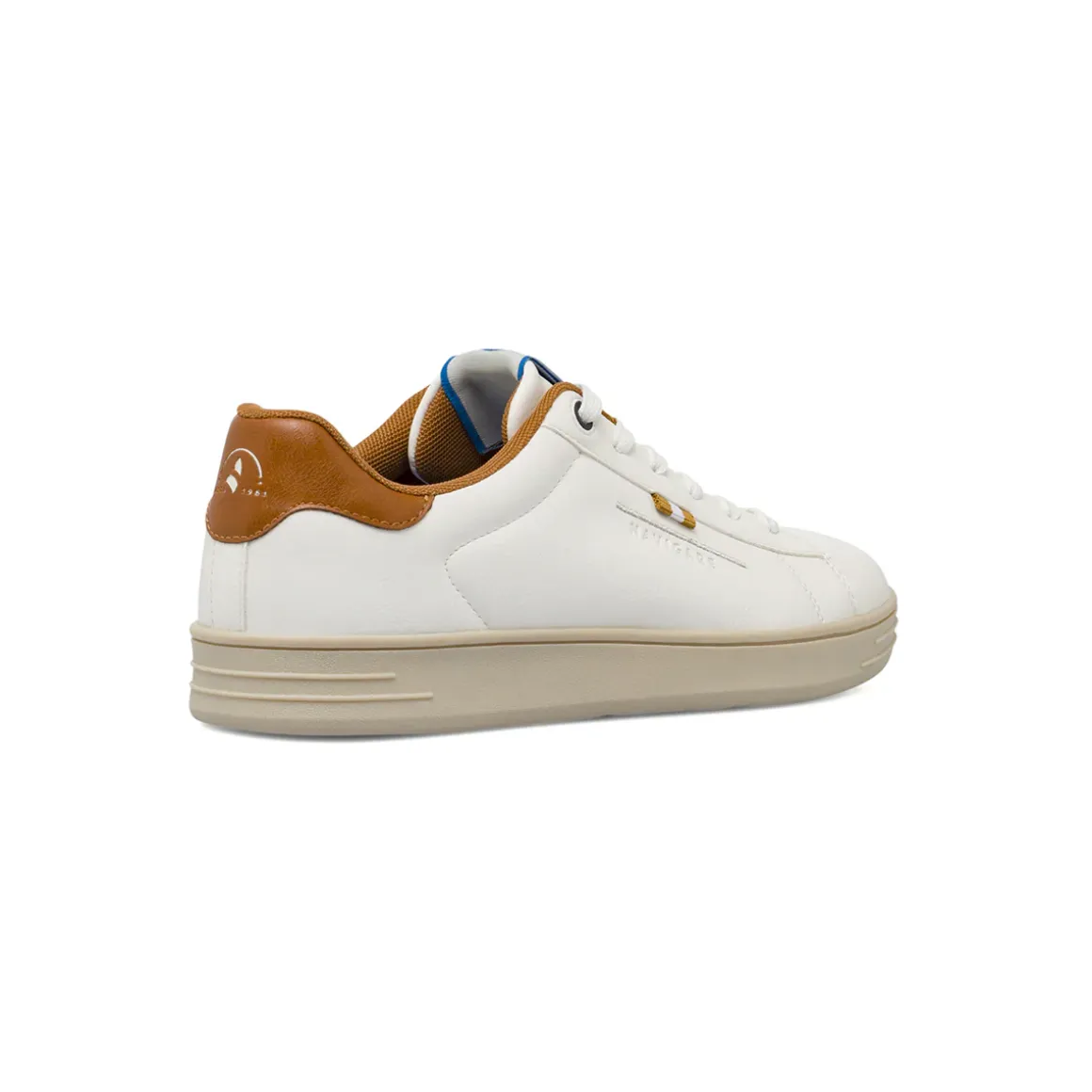 Sneakers bianche da Uomo con inserto marrone Navigare