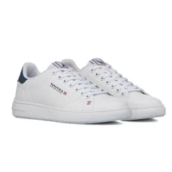 Sneakers bianche da Uomo con inserti blu e logo Nautica