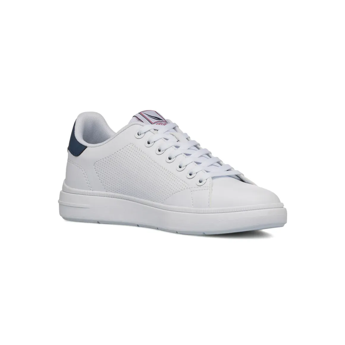 Sneakers bianche da Uomo con inserti blu e logo Nautica