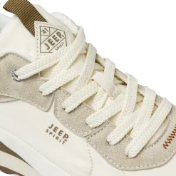 Sneakers bianche da Uomo con inserti effetto scamosciato Jeep Spirit