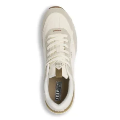 Sneakers bianche da Uomo con inserti effetto scamosciato Jeep Spirit