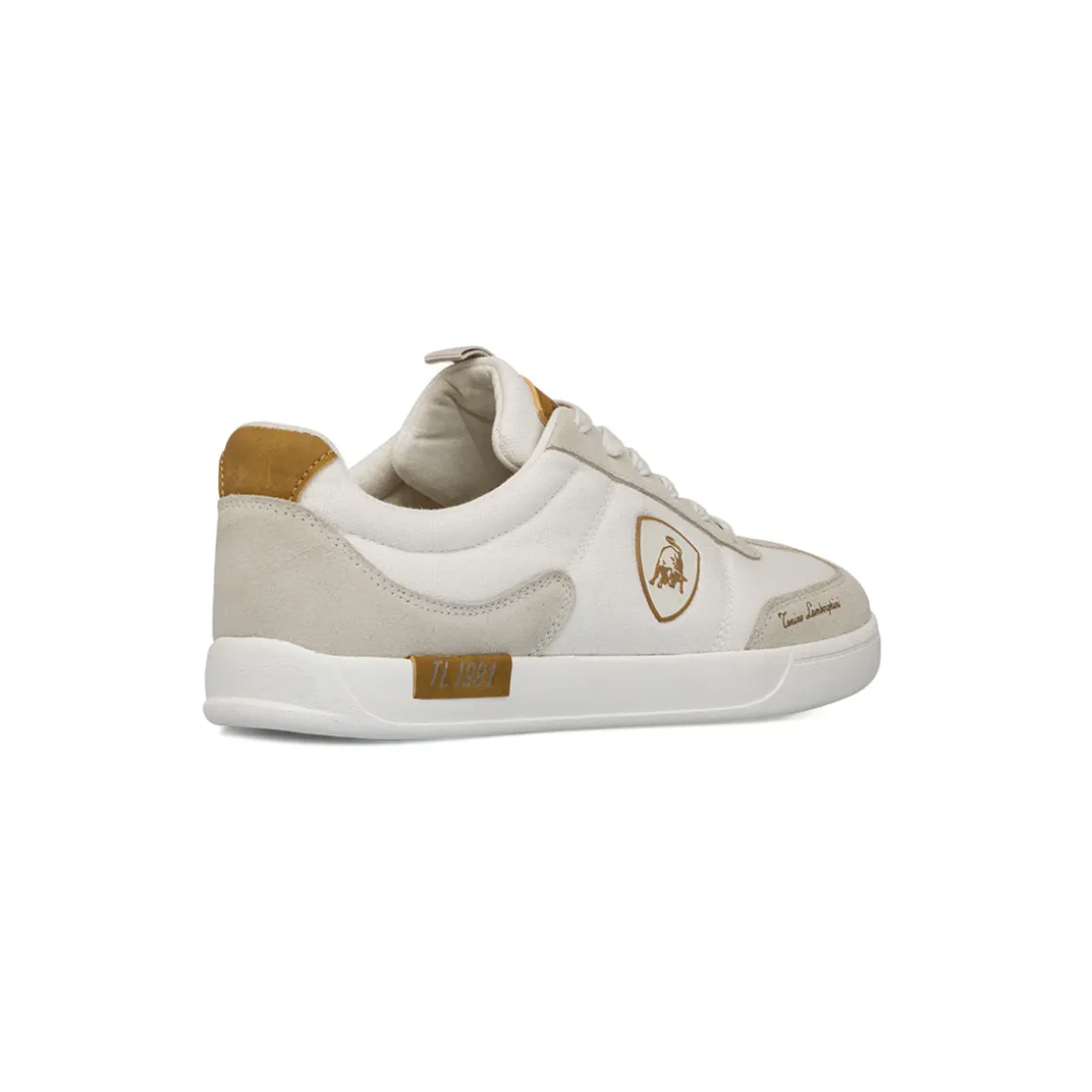Sneakers bianche da Uomo con inserti marroni Tonino Lamborghini