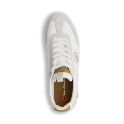 Sneakers bianche da Uomo con inserti marroni Tonino Lamborghini