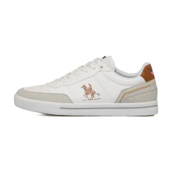 Sneakers bianche da Uomo con logo laterale U.S. Grand Polo
