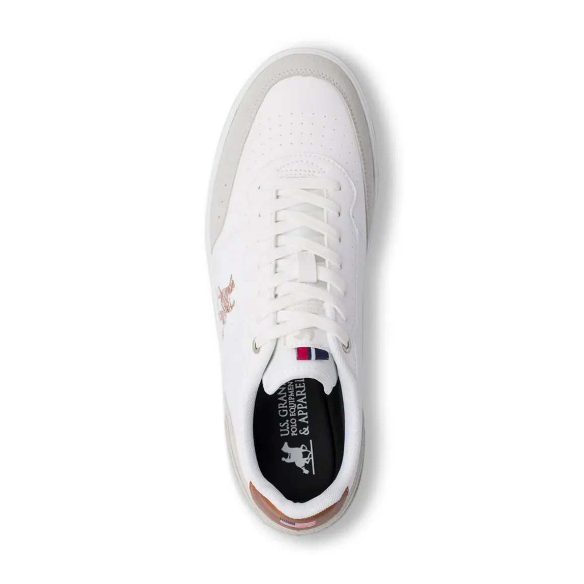 Sneakers bianche da Uomo con logo laterale U.S. Grand Polo