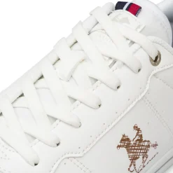 Sneakers bianche da Uomo con logo laterale U.S. Grand Polo