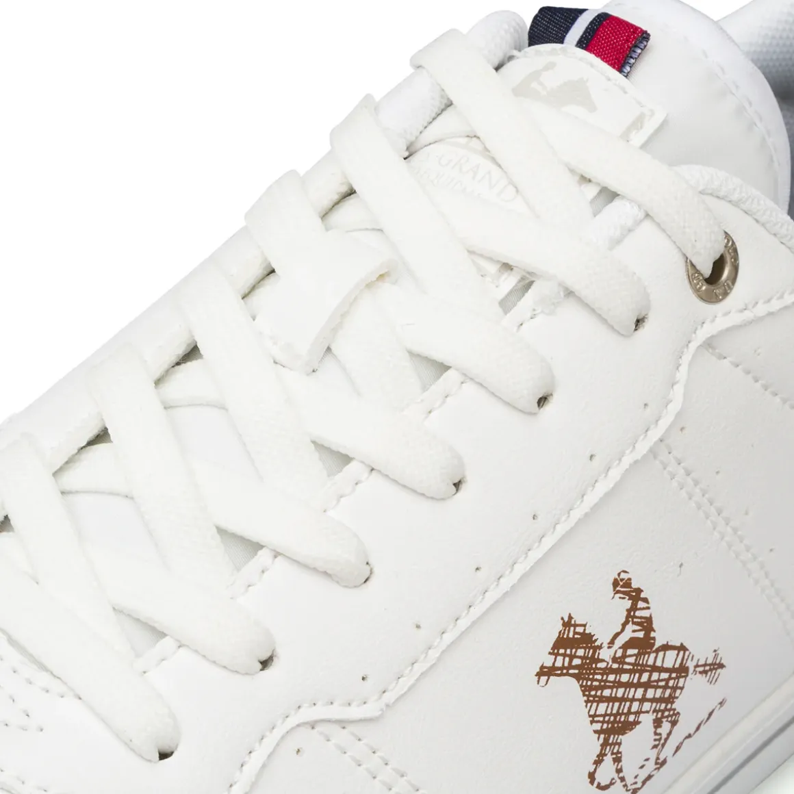 Sneakers bianche da Uomo con logo laterale U.S. Grand Polo