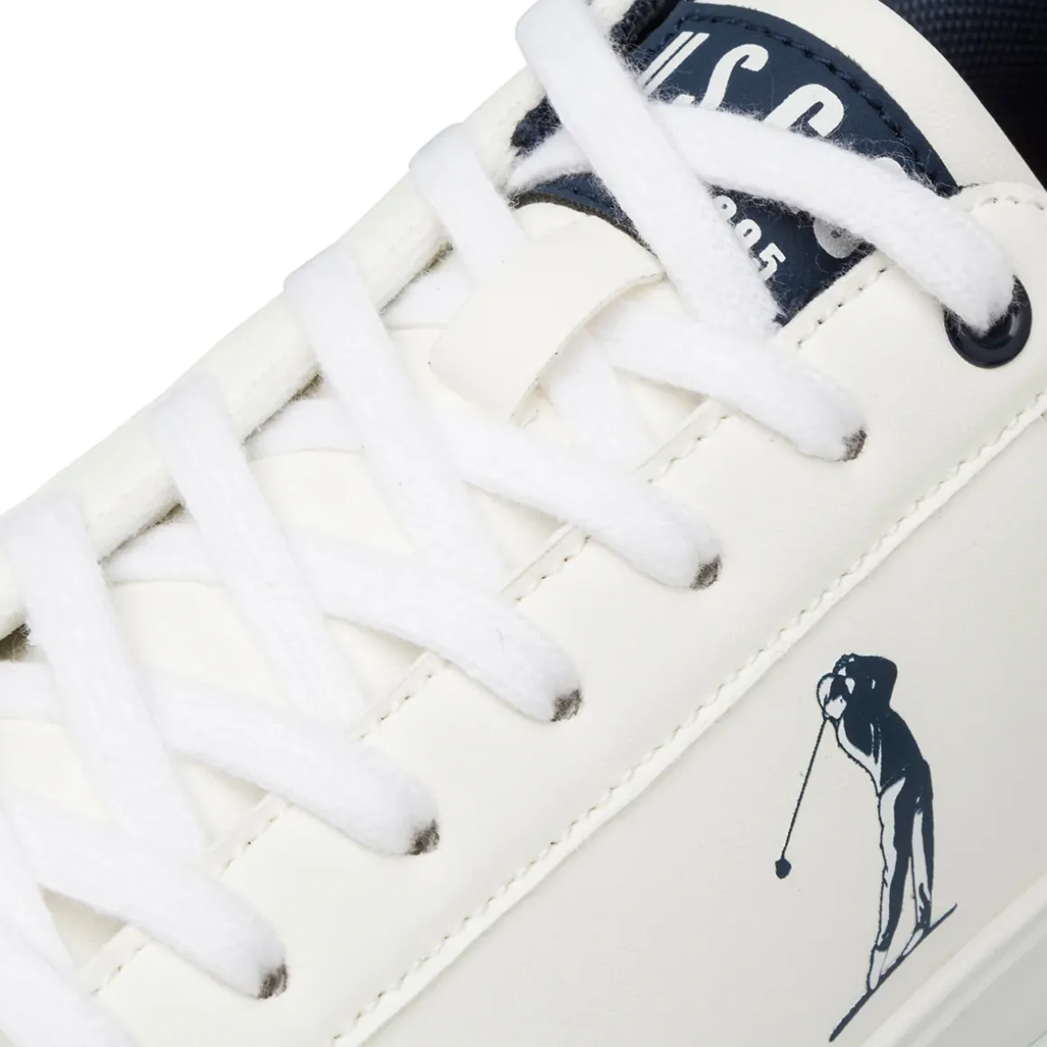 Sneakers bianche da Uomo con logo laterale US Golf Club