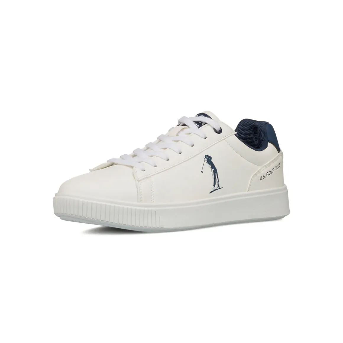 Sneakers bianche da Uomo con logo laterale US Golf Club
