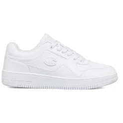 Sneakers bianche da uomo con logo laterale Champion Rebound Low