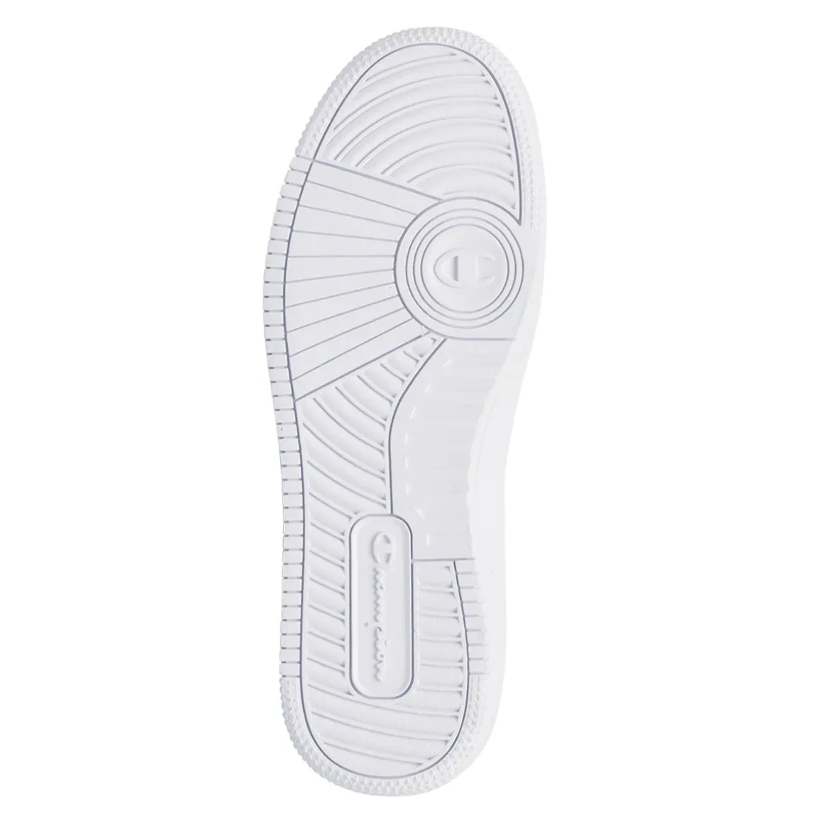 Sneakers bianche da uomo con logo laterale Champion Rebound Low