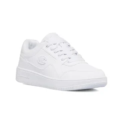 Sneakers bianche da uomo con logo laterale Champion Rebound Low