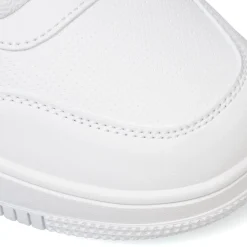 Sneakers bianche da uomo con logo laterale Champion Rebound Low