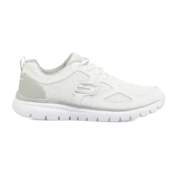 Sneakers bianche da Uomo con Memory Foam Lite-Weight Skechers Burns