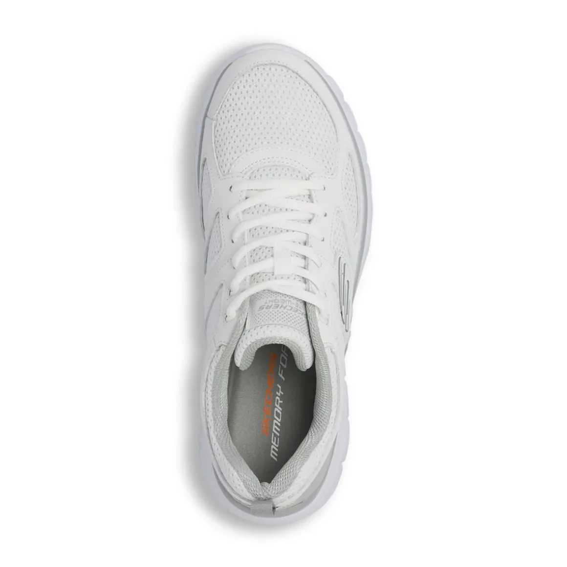 Sneakers bianche da Uomo con Memory Foam Lite-Weight Skechers Burns