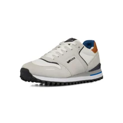 Sneakers bianche da Uomo con rifiniture blu Gas