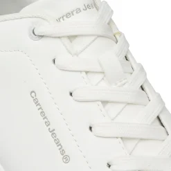 Sneakers bianche da Uomo con suola platform e logo Carrera Jeans