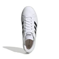 Sneakers bianche da uomo con strisce a contrasto adidas Grand Court Base 2.0