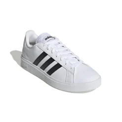 Sneakers bianche da uomo con strisce a contrasto adidas Grand Court Base 2.0