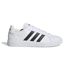 Sneakers bianche da uomo con strisce a contrasto adidas Grand Court Base 2.0
