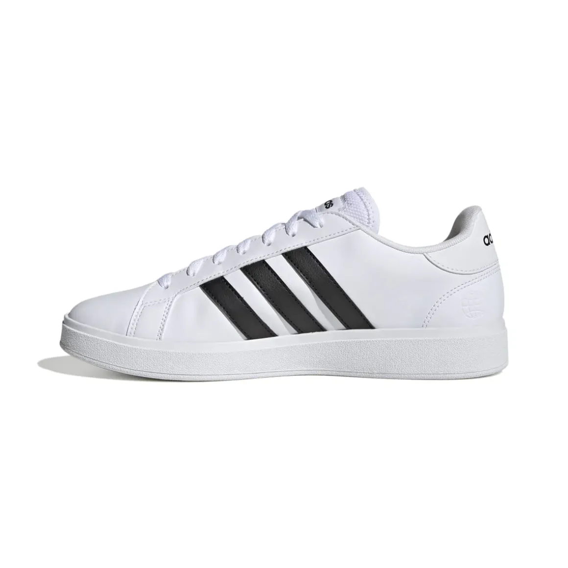 Sneakers bianche da uomo con strisce a contrasto adidas Grand Court Base 2.0