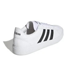 Sneakers bianche da uomo con strisce a contrasto adidas Grand Court Base 2.0