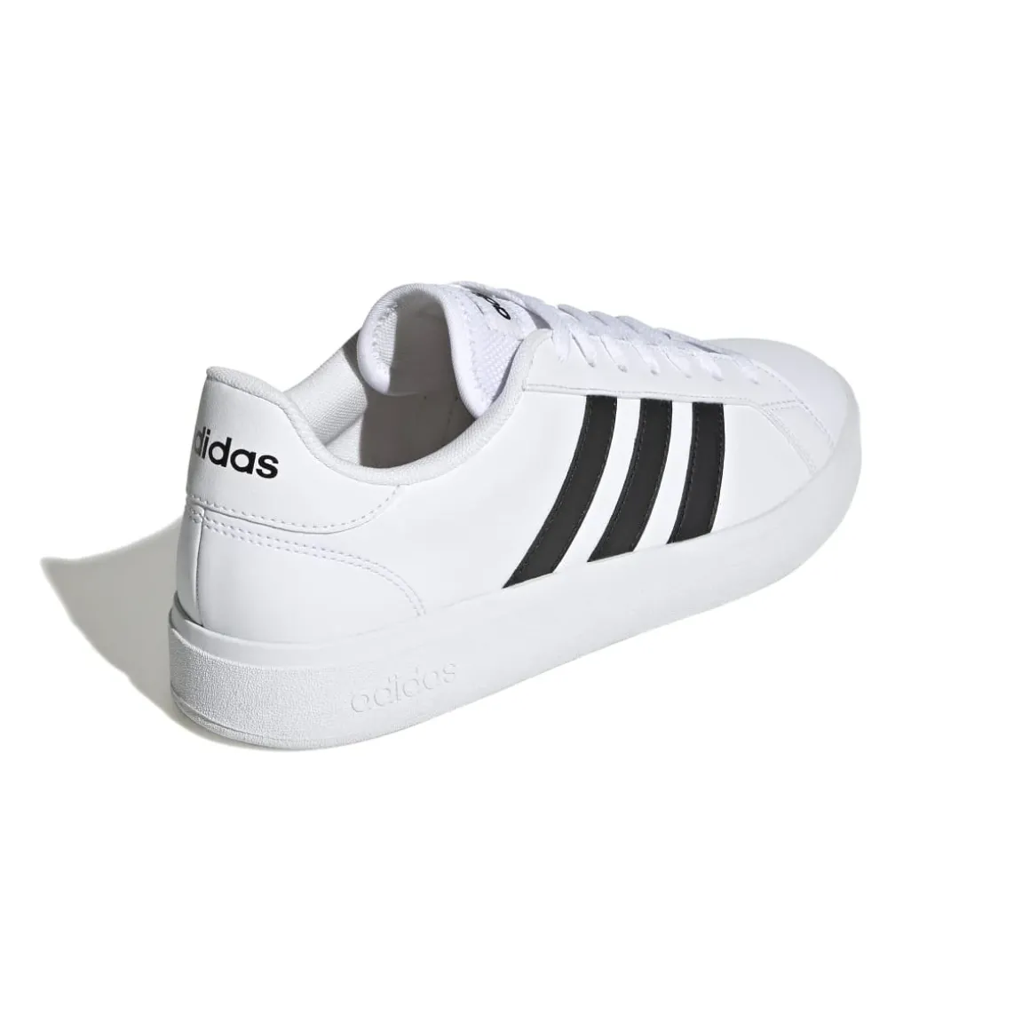 Sneakers bianche da uomo con strisce a contrasto adidas Grand Court Base 2.0