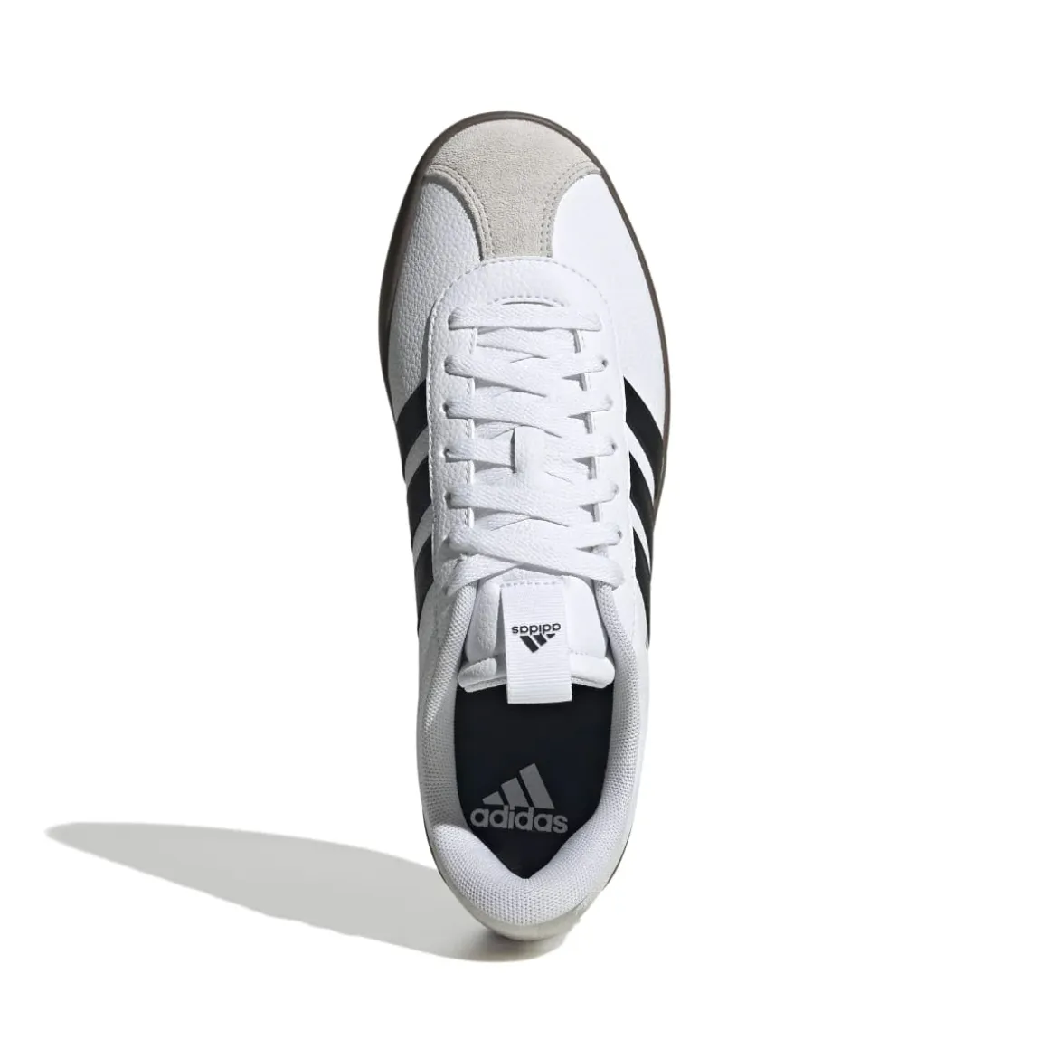Sneakers bianche da uomo con strisce laterali nere adidas VL Court 3.0