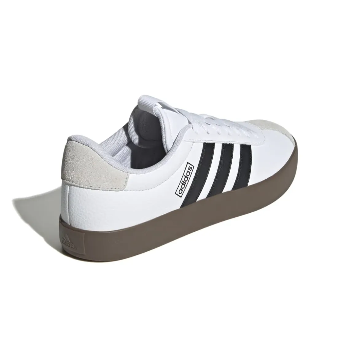 Sneakers bianche da uomo con strisce laterali nere adidas VL Court 3.0
