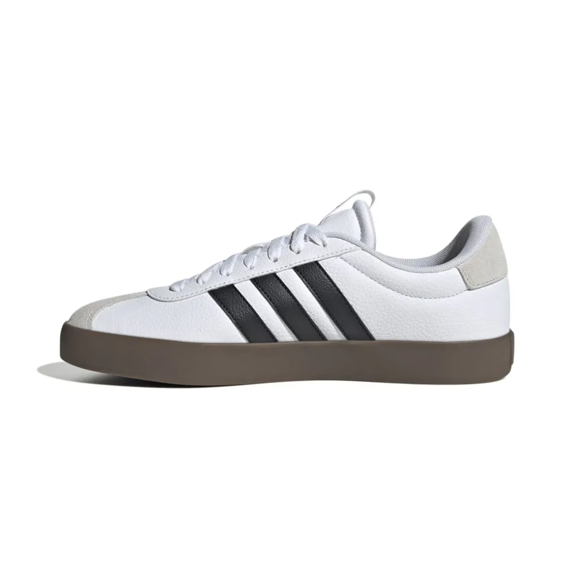 Sneakers bianche da uomo con strisce laterali nere adidas VL Court 3.0