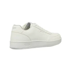 Sneakers bianche da uomo in similpelle con lacci dettagli forati Gas