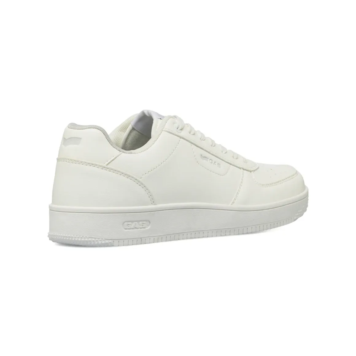 Sneakers bianche da uomo in similpelle con lacci dettagli forati Gas