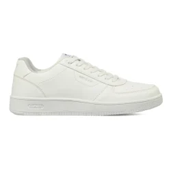 Sneakers bianche da uomo in similpelle con lacci dettagli forati Gas