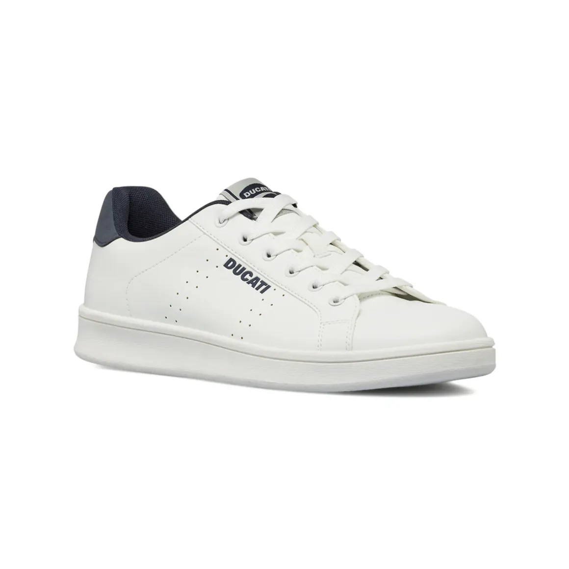 Sneakers Bianche da Uomo sportive con dettagli blu Ducati