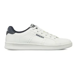 Sneakers Bianche da Uomo sportive con dettagli blu Ducati