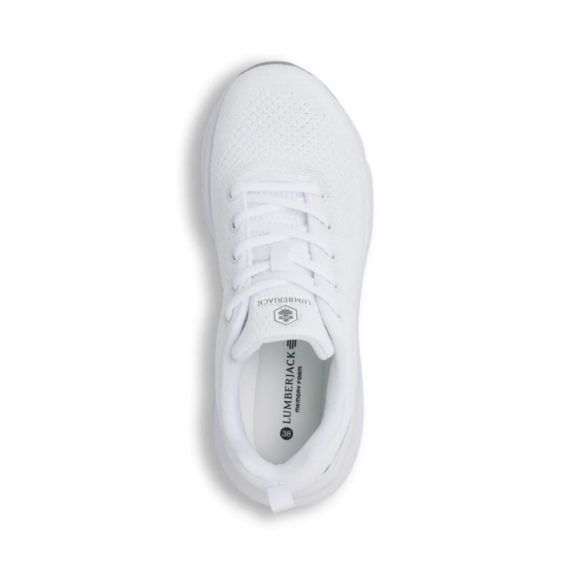 Sneakers Bianche Donna in tessuto mesh con Memory Foam Lumberjack