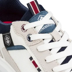 Sneakers bianche e beige da Uomo con inserti effetto scamosciato Lumberjack