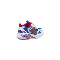 Sneakers bianche e blu Bambino con luci e chiusura a strappo Spiderman