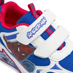 Sneakers bianche e blu Bambino con luci e chiusura a strappo Spiderman